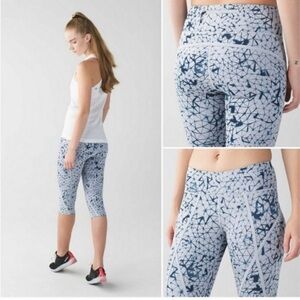 NWT Lululemon Pedal Pace High Rose Crop Leggings, Size 6